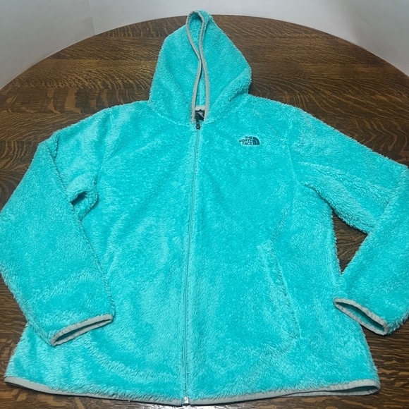 The North Face Jackets & Blazers - The North Face Fleece Hoodie Womens XL Teal Blue Osito Full Zip Jacket CF2Z